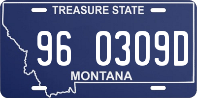 MT license plate 960309D
