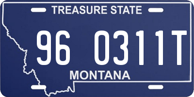 MT license plate 960311T
