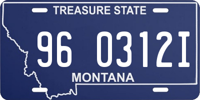 MT license plate 960312I