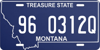 MT license plate 960312Q