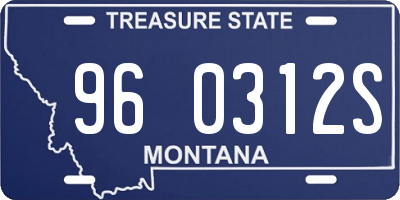 MT license plate 960312S
