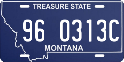 MT license plate 960313C