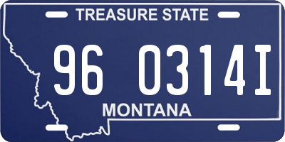 MT license plate 960314I