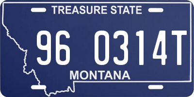 MT license plate 960314T