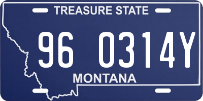 MT license plate 960314Y