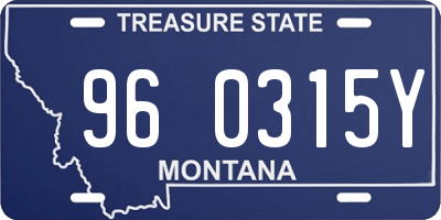 MT license plate 960315Y