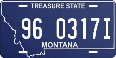 MT license plate 960317I