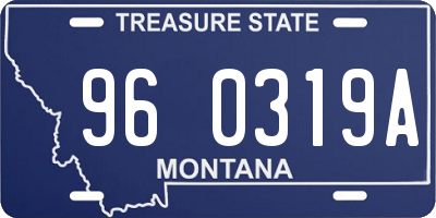 MT license plate 960319A