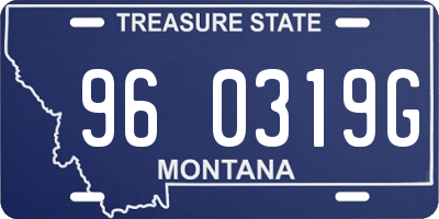 MT license plate 960319G