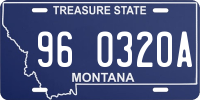 MT license plate 960320A