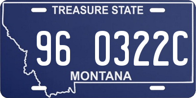 MT license plate 960322C