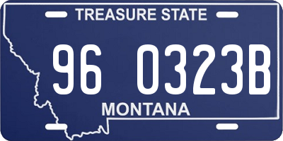 MT license plate 960323B