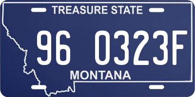MT license plate 960323F