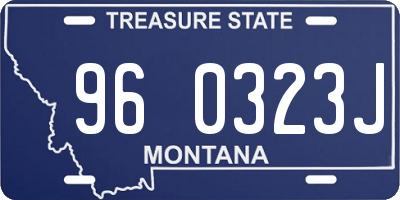 MT license plate 960323J