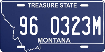 MT license plate 960323M