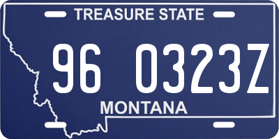 MT license plate 960323Z