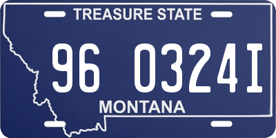 MT license plate 960324I