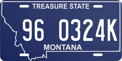 MT license plate 960324K