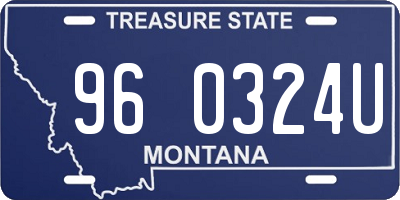 MT license plate 960324U