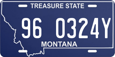MT license plate 960324Y