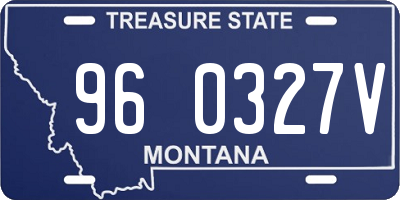 MT license plate 960327V