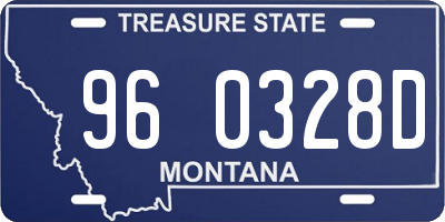 MT license plate 960328D