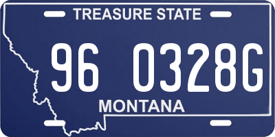 MT license plate 960328G