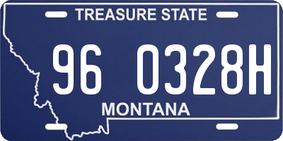 MT license plate 960328H
