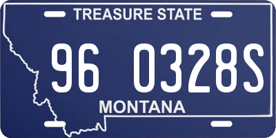 MT license plate 960328S