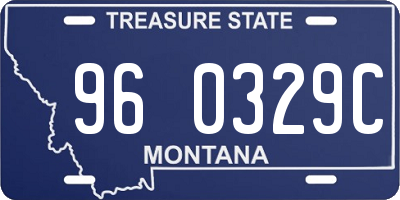 MT license plate 960329C