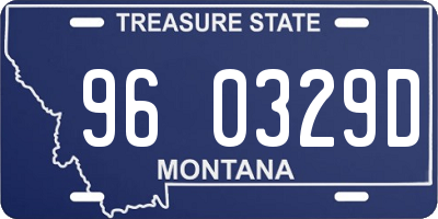 MT license plate 960329D