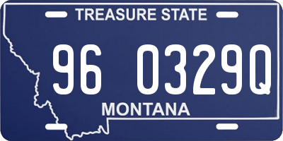 MT license plate 960329Q