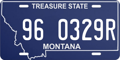 MT license plate 960329R