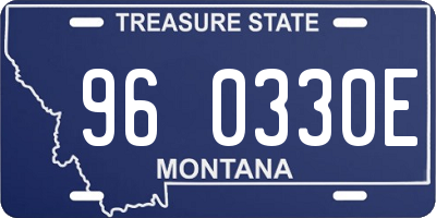 MT license plate 960330E