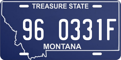 MT license plate 960331F