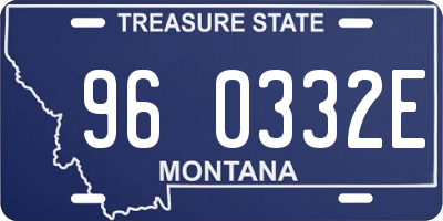 MT license plate 960332E