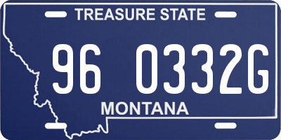 MT license plate 960332G