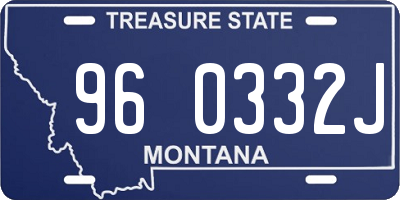 MT license plate 960332J