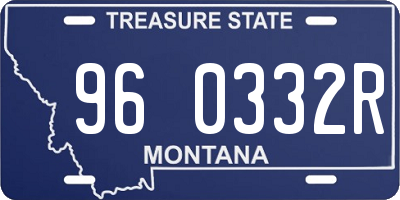 MT license plate 960332R