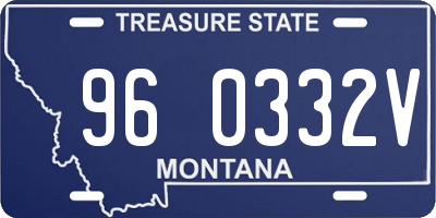MT license plate 960332V
