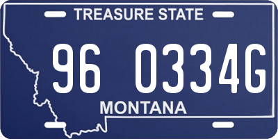 MT license plate 960334G