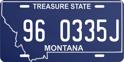 MT license plate 960335J