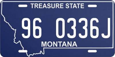 MT license plate 960336J