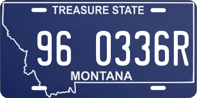 MT license plate 960336R
