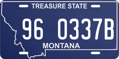 MT license plate 960337B