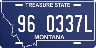 MT license plate 960337L