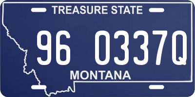 MT license plate 960337Q