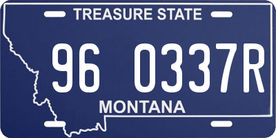 MT license plate 960337R