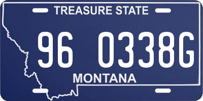 MT license plate 960338G
