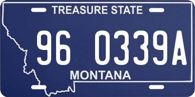 MT license plate 960339A